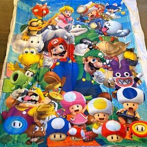 Colorful Mario and Friends Blanket